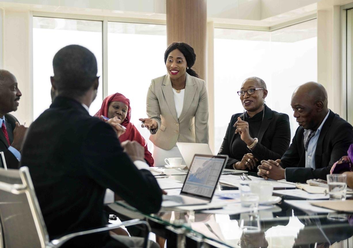 Global Business Team collaborating